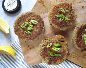 Baklažánový vegetariánsky burger